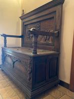 Zitbank van de 19de eeuw eikenhout, Antiek en Kunst, Ophalen