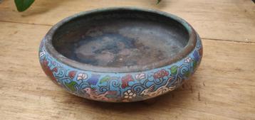 Chinese Cloisonne Shallow Bowl