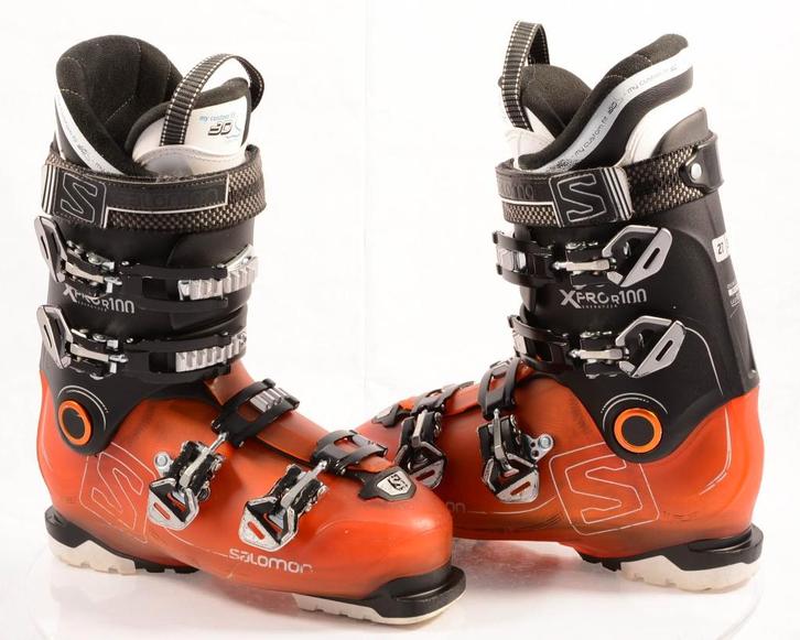 40,5 41 EU skischoenen SALOMON X PRO R100 orange, Sport en Fitness, Skiën en Langlaufen, Gebruikt, Schoenen, Ski, Salomon, Carve