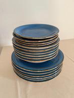 Serviesset met blauw motief, Ophalen of Verzenden, Gebruikt, Porselein, Bord(en)