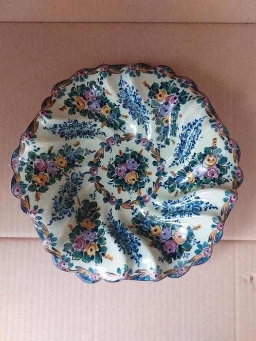 Antieke Portugese Valado-Alcobaça keramische schaal, Antiek en Kunst, Antiek | Servies los, Ophalen of Verzenden