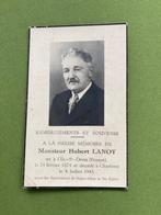 Hubert LANOY 1874 I'lle-St.-Denis (Fr) 1943 Charleroi, Verzamelen, Ophalen of Verzenden, Bidprentje