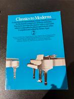 Pianoboek "Classics to Moderns" deel 1 en 2, Ophalen of Verzenden, Gelezen