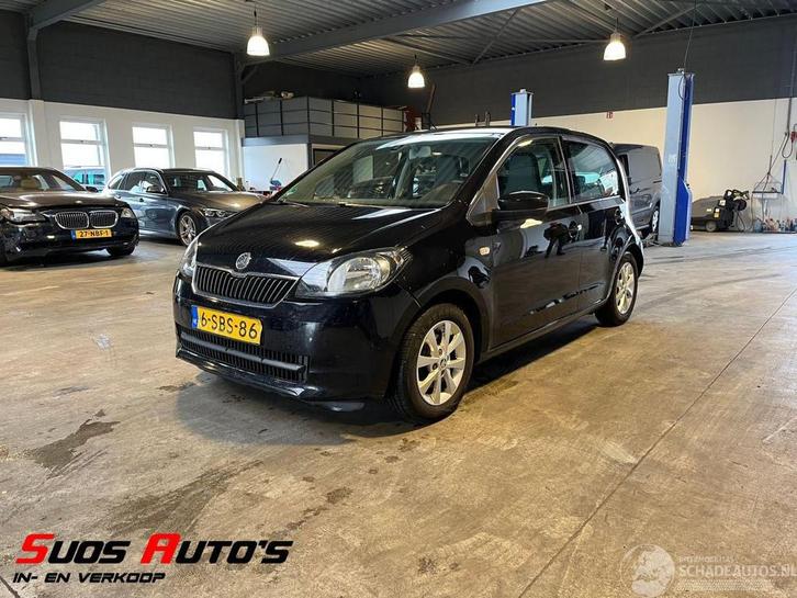 Skoda Citigo 1.0 Greentech Sprint NL NAP! (bj 2013), Auto diversen, Ongevalwagen, Skoda, Handgeschakeld, Benzine, Stadsauto, Zwart
