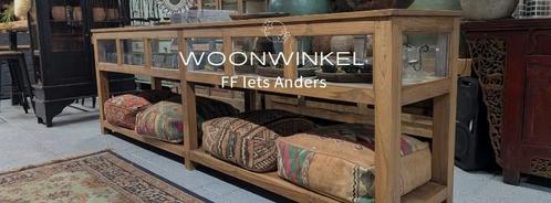 Potten kruiken toonbank oud landelijk buffetkast teak ibiza, Huis en Inrichting, Woonaccessoires | Schalen en Manden, Zo goed als nieuw