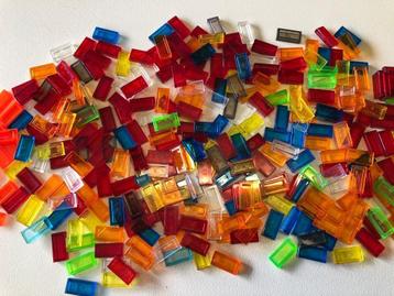 Lego tegels 1x2 trans kleuren 313 stuks / 464-11