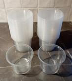 Plastic PP beker/potje transparant - 42 stuks, Diversen, Ophalen of Verzenden
