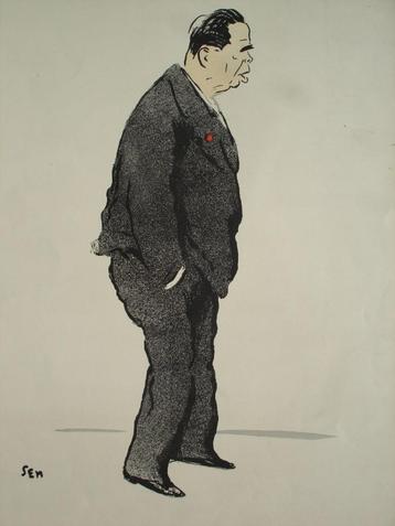 SEM Georges Goursat ca 1910 Parijs karikatuur kleurenlitho beschikbaar voor biedingen