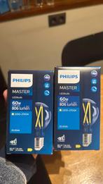 2x Philips Master LED E27 Peer Filament Mat 5.9W 806lm, Ophalen, Led-lamp, 60 watt of meer, Nieuw