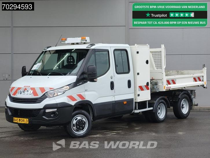 Iveco Daily 35C15 3.0L Kipper met Kist Maxicargo Airco Cruis, Auto's, Bestelwagens en Lichte vracht, Bedrijf, Te koop, Achteruitrijcamera
