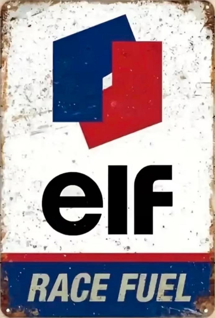 Metalen reclamebord Elf race fuel - retro vintage mancave, Verzamelen, Merken en Reclamevoorwerpen, Nieuw, Reclamebord, Ophalen of Verzenden