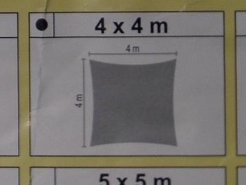 voile d'ombrage 4x4m beschikbaar voor biedingen