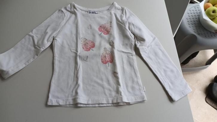 T-shirt met lange mouwen -wit - Maat 98, Kinderen en Baby's, Kinderkleding | Maat 98, Gebruikt, Meisje, Shirt of Longsleeve, Ophalen of Verzenden