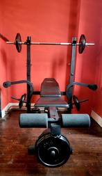 Fitnessbank met veel gewichten., Ophalen, Gebruikt, Fitnessbank
