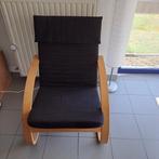 Zwarte relaxstoel (2 stuks), Huis en Inrichting, Stoelen, Ophalen, Hout, Gebruikt, Twee