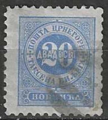 Montenegro 1894 - Yvert 6TX - Takszegel - 20 n. Blauw (ST) beschikbaar voor biedingen