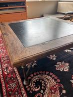 Grande table basse en bois massif avec pierre naturelle, Enlèvement, Utilisé