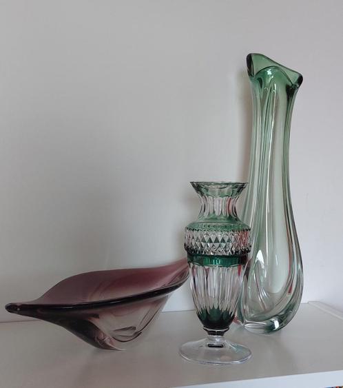 Val St Lambert - Set van 3 vazen, Antiek en Kunst, Antiek | Vazen, Ophalen