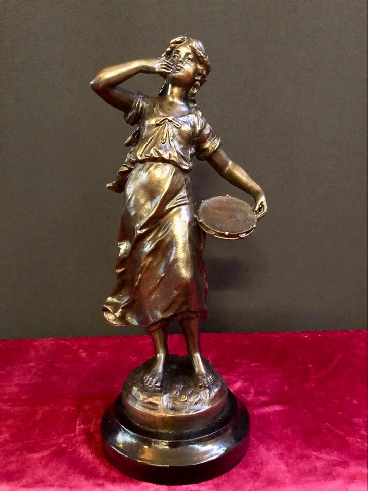 Prachtig beeld getekend (L&F Moreau ), Antiek en Kunst, Antiek | Brons en Koper, Brons, Ophalen