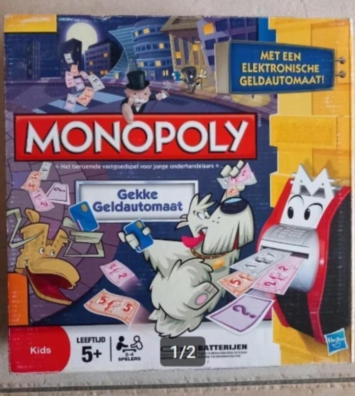 Monopoly Gekke Geldautomaat, Hobby en Vrije tijd, Gezelschapsspellen | Bordspellen, Gebruikt, Ophalen of Verzenden