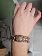 Bronskleurige armband met steentjes zelf te maken / diy, Staal, Bruin, Nieuw, Ophalen of Verzenden