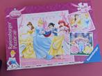3 puzzles Princesses Disney 3x49p, Ophalen, 10 tot 50 stukjes, Gebruikt, 4 tot 6 jaar