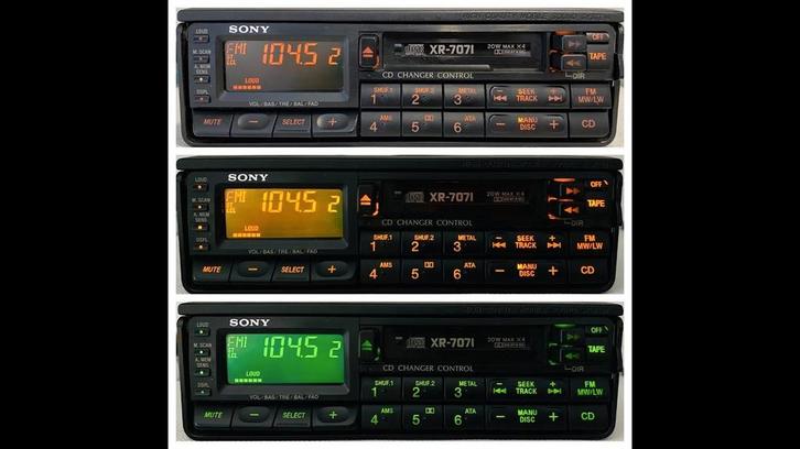 Radio Cassette tiroir anti-vol Vintage Sony XR-7071 de 1990, Auto diversen, Autoradio's, Gebruikt, Ophalen