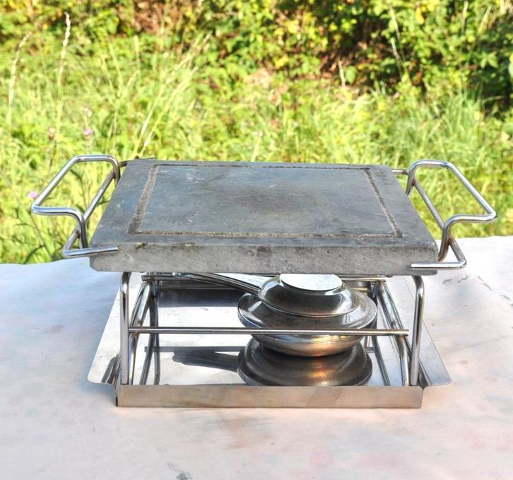 pierrade pour 1 a 2 personne a éthanol, Electroménager, Appareils à gourmet, Utilisé, Enlèvement ou Envoi