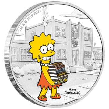 The Simpsons: Lisa Simpson - Zilveren munt 2019 PROOF + BOX beschikbaar voor biedingen