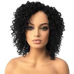 Nonchalante warrige korte pruik zwart haar met krullen, Perruque ou Extension de cheveux, Envoi, Neuf