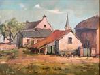 Henri LEMOINE « Ferme à Jodoigne » huile sur toile, Antiquités & Art, Art | Peinture | Classique