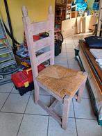 Eiken eettafel stoelen met rieten zit, Huis en Inrichting, Stoelen, Ophalen, Zo goed als nieuw