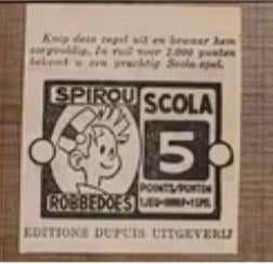 Robbedoes/ Spirou: oude spaarzegel, Ophalen of Verzenden, Guust of Robbedoes, Zo goed als nieuw, Plaatje, Poster of Sticker