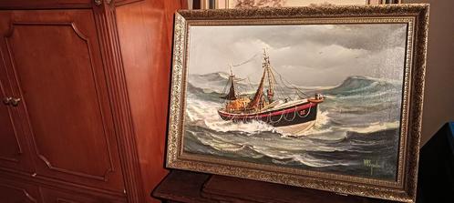 Visserschip ter Noordzee, Antiek en Kunst, Kunst | Schilderijen | Klassiek, Ophalen