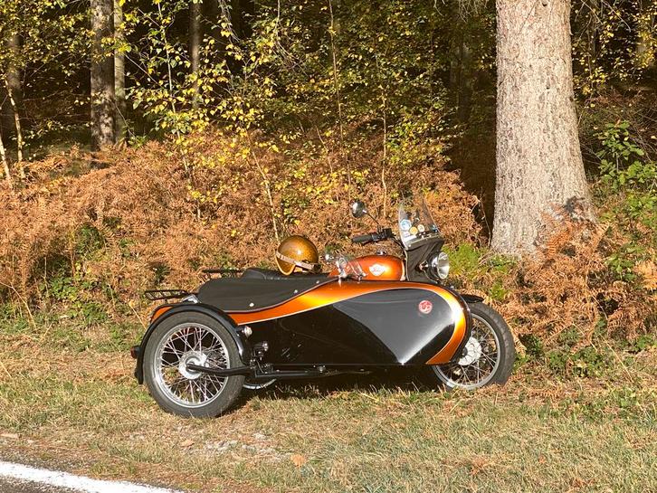 Royal Enfiels Interceptor 4-zijspan Precision Grand Large, Motoren, Motoren | Zijspanmotoren, meer dan 35 kW, 2 cilinders, Minimaal motorrijbewijs A2