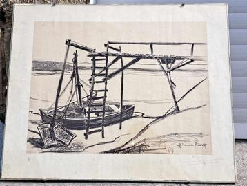 lithographie bateau signe alf van den prandt beschikbaar voor biedingen