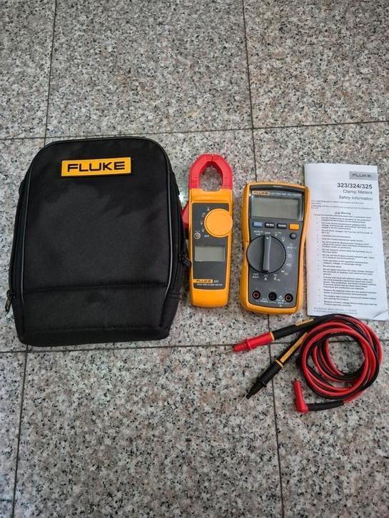 Kit combiné multimètre et Power Tar Fluke 117/323, Bricolage & Construction, Instruments de mesure, Comme neuf, Multimètre, Enlèvement ou Envoi