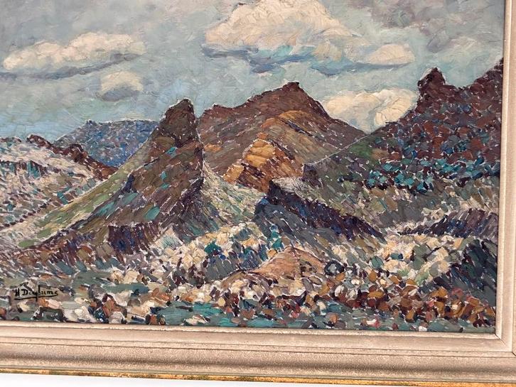 Henri Deglume ; Pointillisme, Antiek en Kunst, Kunst | Schilderijen | Klassiek, Ophalen of Verzenden