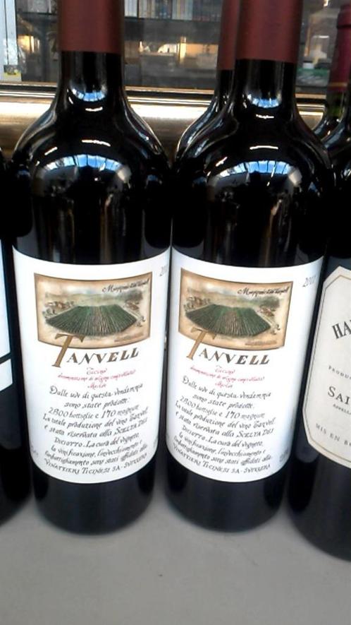 bouteille de vin 2011 tanvell ticino ticinesi ref12207017, Collections, Vins, Neuf, Vin rouge, Autres régions, Pleine, Enlèvement ou Envoi
