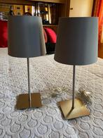 2 Lampes de table gris, Maison & Meubles, Lampes | Lampes de table, Utilisé, Moins de 50 cm, Contemporain, Tissus