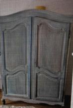 Armoire- jolie penderie en chêne peinte en bleu clair, Huis en Inrichting, Kasten | Kleerkasten, Ophalen, Gebruikt, 100 tot 150 cm