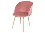 Velvet keuken stoelen, 6 roze stoffen stoelen, Huis en Inrichting, Zo goed als nieuw, Ophalen