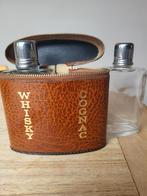 Vintage leren etui voor whisky en cognac, Ophalen of Verzenden, Zo goed als nieuw