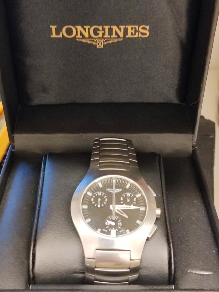 Chrono longines 38 mm hors couronne, Handtassen en Accessoires, Horloges | Heren, Breitling, Ophalen of Verzenden