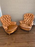 2x Chesterfield eenzit, Huis en Inrichting, Zetels | Zetels, Ophalen, Gebruikt, Eenpersoons, Chesterfield