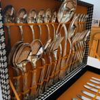 Ensemble pour 12 personnes en métal argenté avec coffre, Ophalen of Verzenden, Zilver