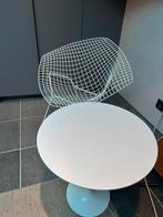 Knoll diamond chair wit + bijzettafel origineel jaren 60, Ophalen, Zo goed als nieuw