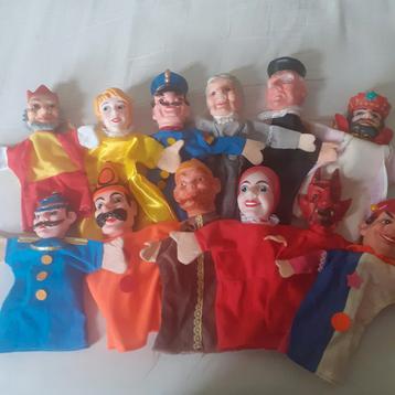 Retro handpoppen poppenkastpoppen (K) beschikbaar voor biedingen