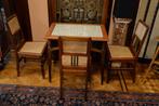 Belle table art déco et 3 chaises, Antiquités & Art, Enlèvement