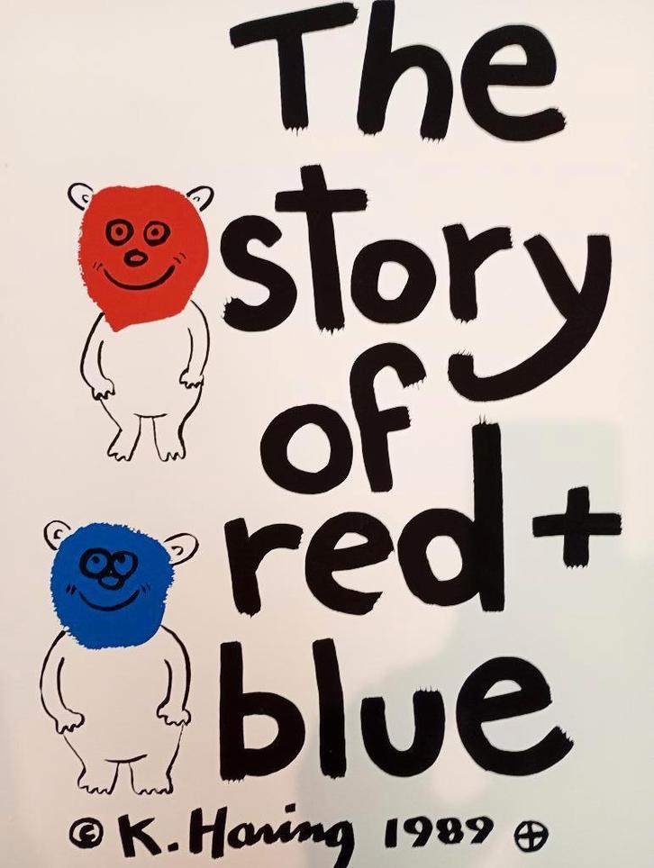 KOOPJE: Keith haring the story of red and blue, Antiek en Kunst, Kunst | Litho's en Zeefdrukken, Ophalen of Verzenden